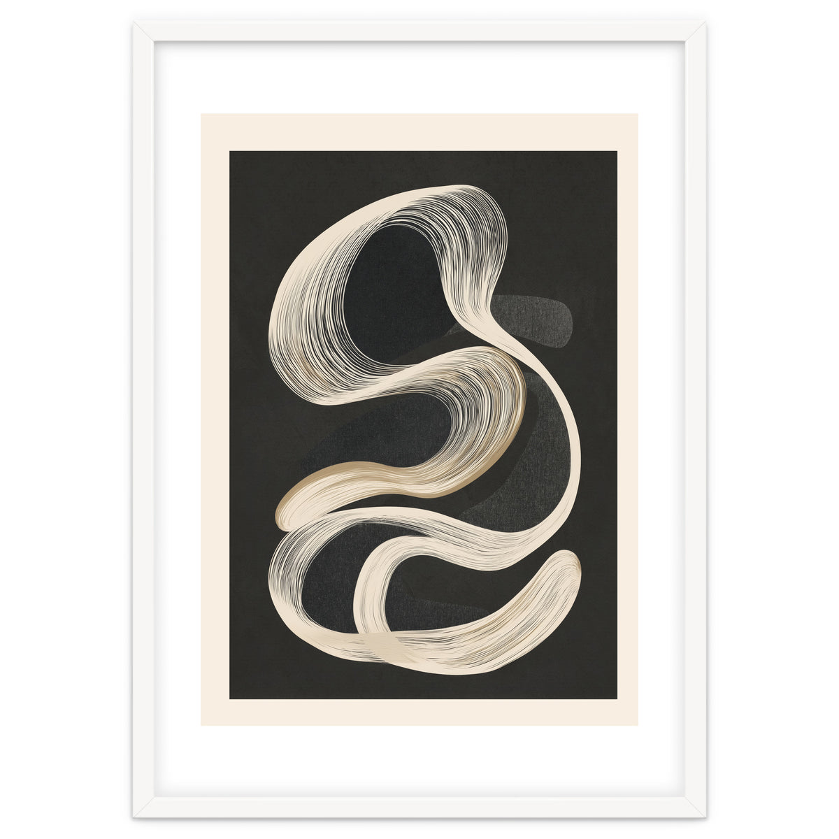 Monochrome Flow Abstract Line Movement