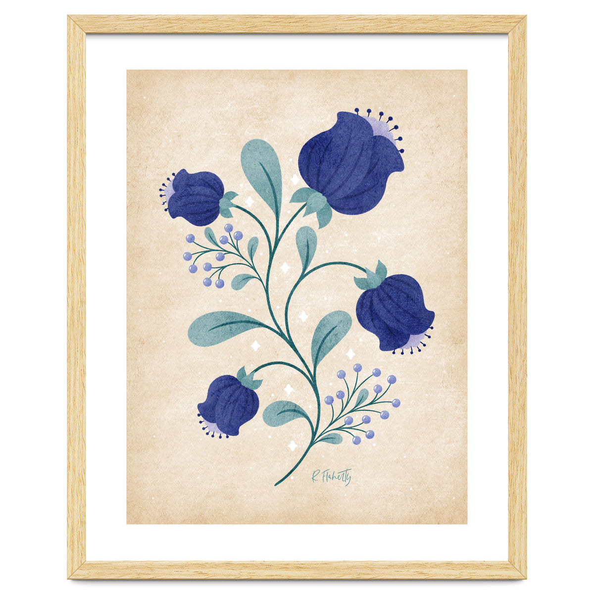 Blue Anemones Print Copy