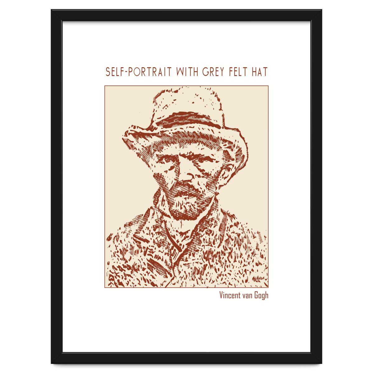 Self Portrait With Grey Felt Hat – Vincent Van Gogh