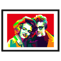 Marilyn Monroe And James Dean Pop Art WPAP