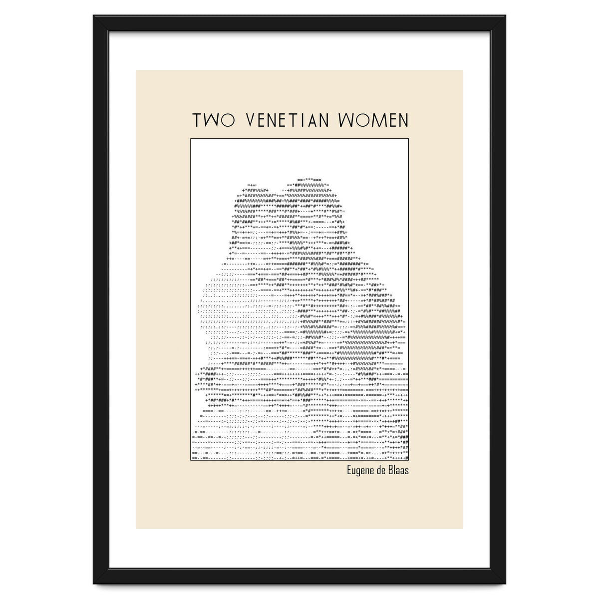 Two Venetian Women – Eugene de Blaas (ascii art)