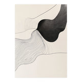 Abstract Black And White Organic Flowing Lines Art (Print Only) thumbnail