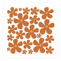 Brown Flowers Pattern (Print Only)