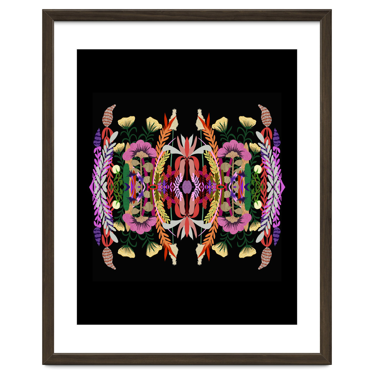 The Butterfly Effect Series 01, Paint Blot Mirror Colorful, Symmetrical Graphic, Eclectic Mandala
