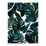 Tropical Nature Monstera Watercolor Painting, Botanical Jungle Dark Palm Illustration (Print Only) thumbnail