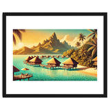 Vintage Bora Bora Poster, French Polynesia thumbnail