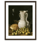 Luis Egidio Meléndez: 'Still Life with Small Pears, Bread, White Pitcher, Glass Bottle, and.., 1760. thumbnail