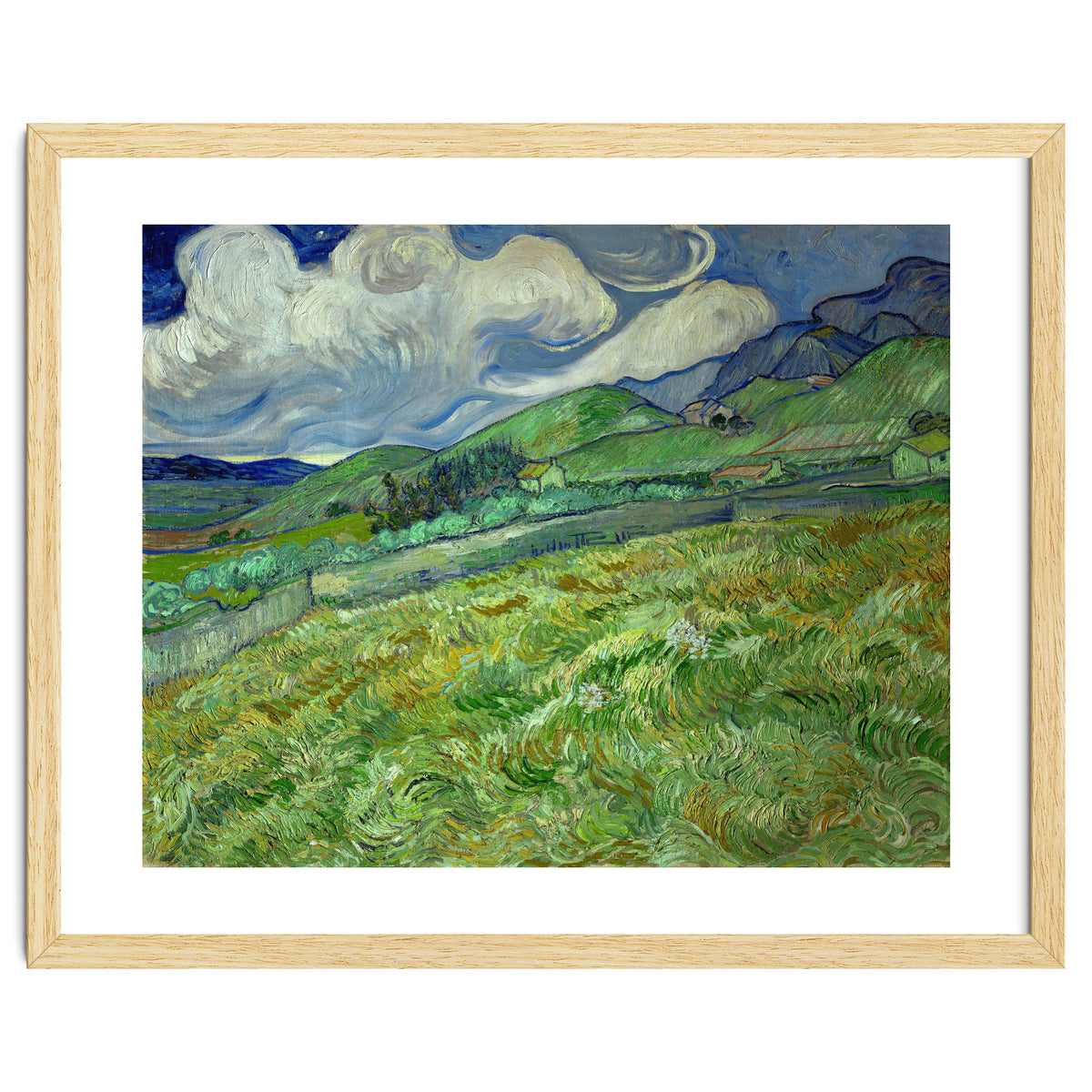 VINCENT VAN GOGH: Landscape from Saint-Rémy. Date/Period: 1889. Painting. Oil on canvas.