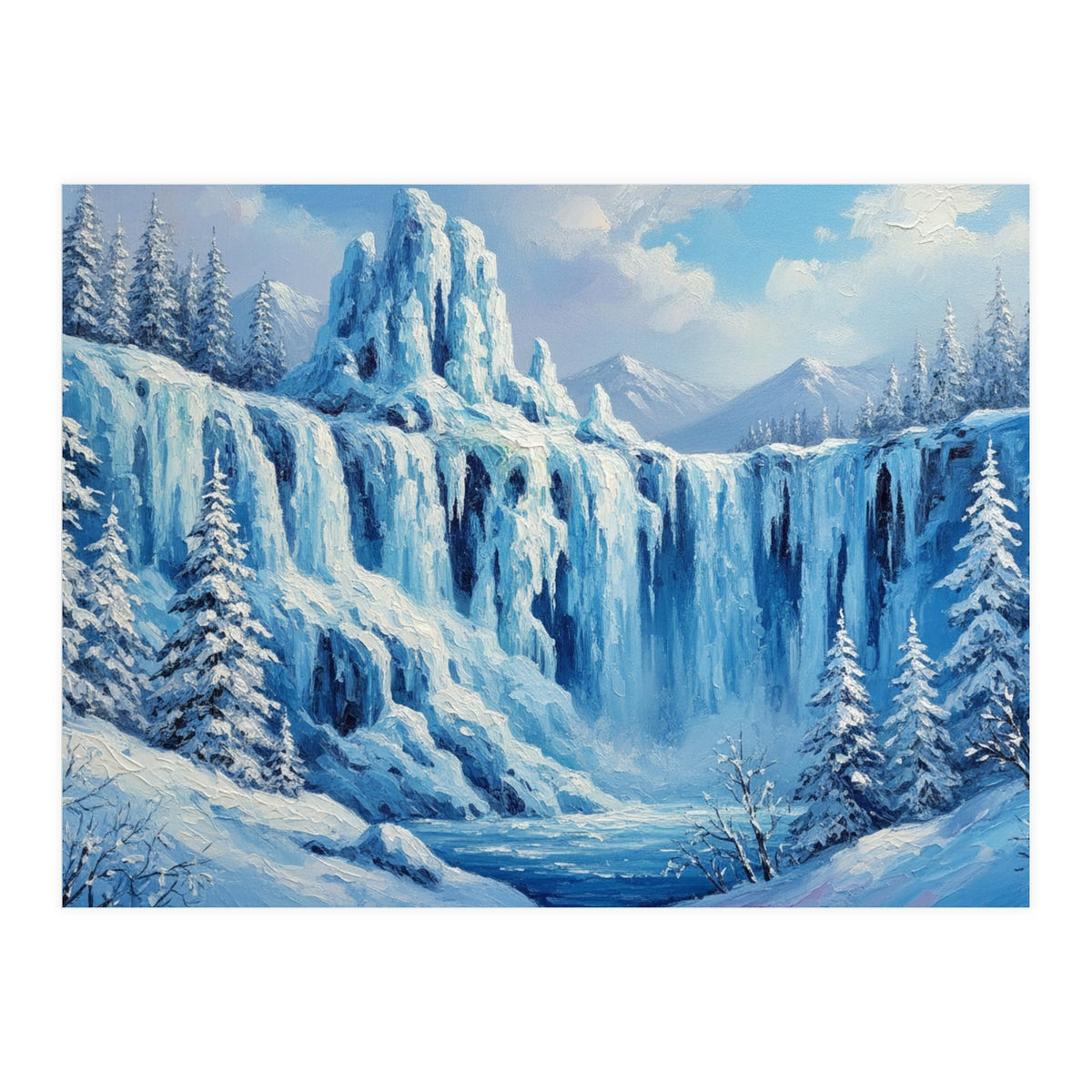 Frozen Cascades of Winter (Print Only)