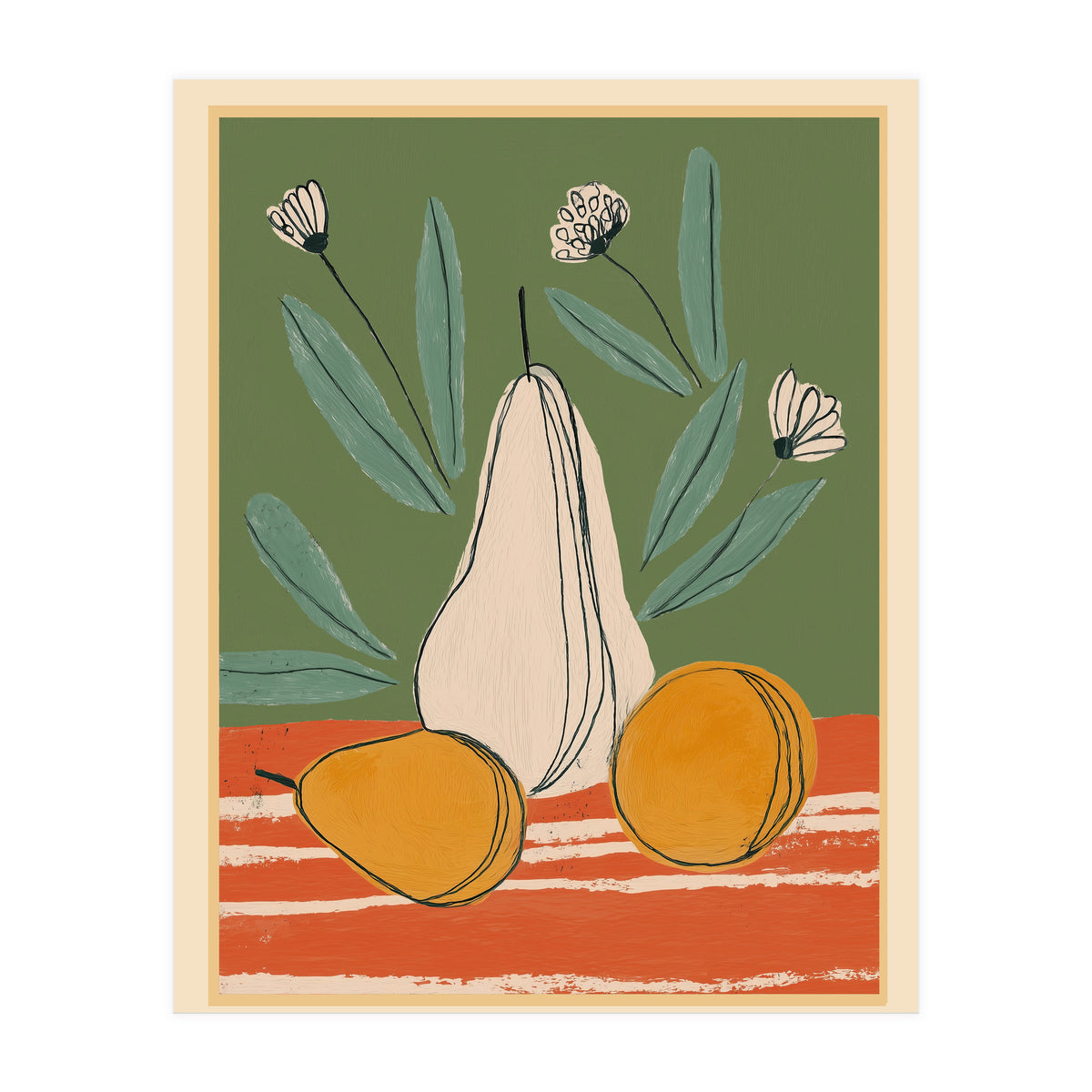 Abstract Pear Still Life (Print Only)