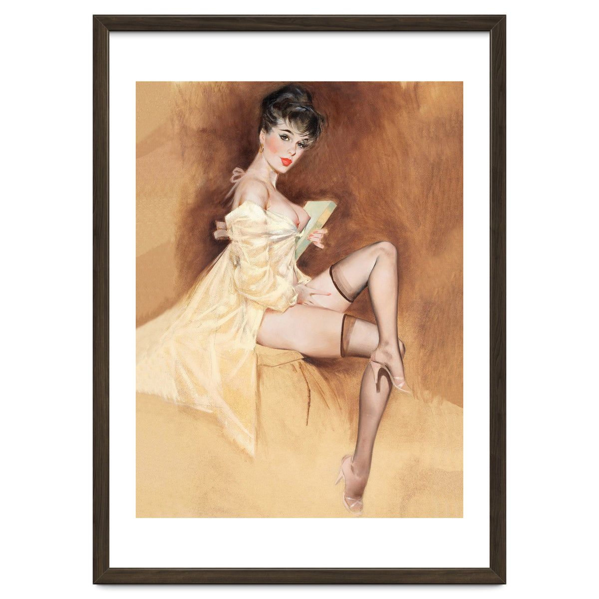 Late Portrait Of Sexy Pinup Secretary Woman