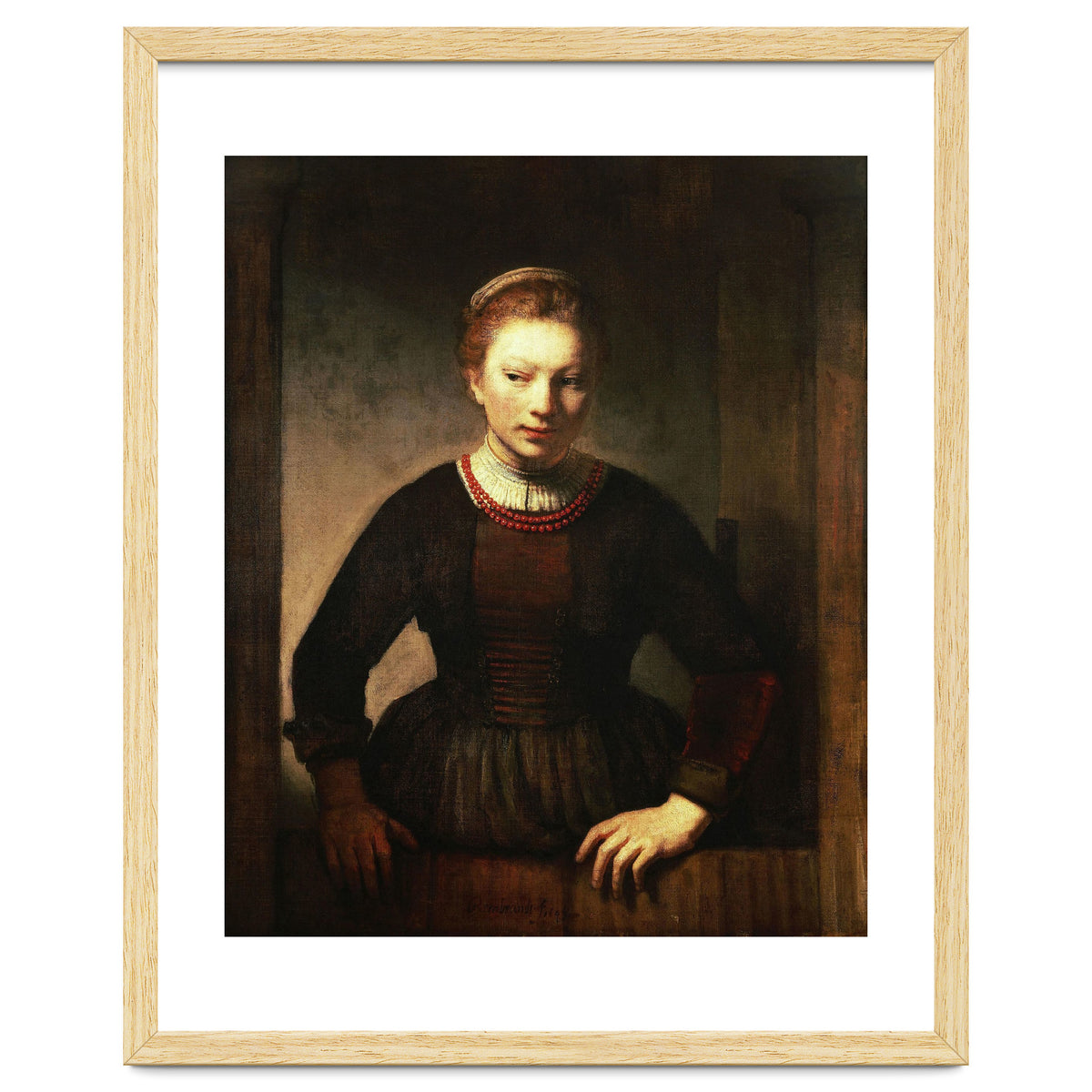 Rembrandt Harmenszoon van Rijn / 'Young Girl at an Open Half-Door', 1645.