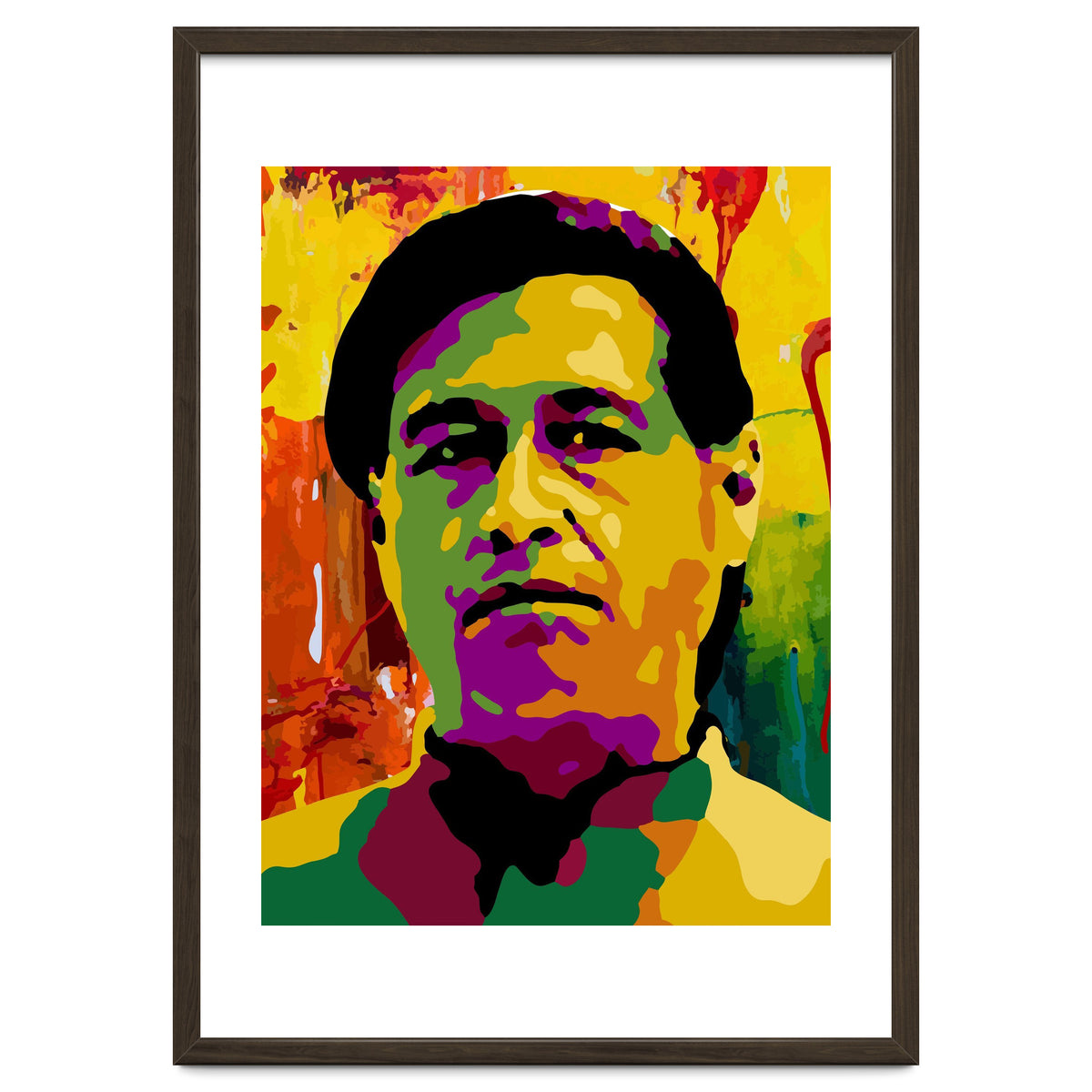 Cesar Chavez Colorful Abstract Art