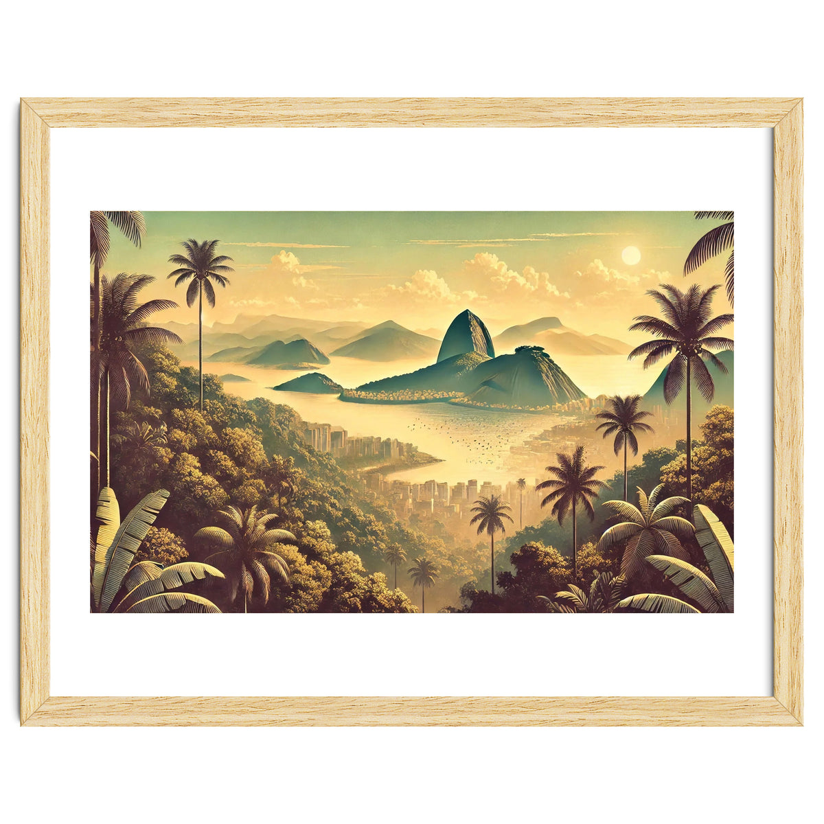 Vintage Brazil, Rio De Janeiro Tropics Poster