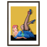 Sexy Pinup Winking Girl In Showing Her New High Heels thumbnail
