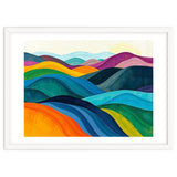 Abstract Vibrant Rolling Hills Landscape Art thumbnail