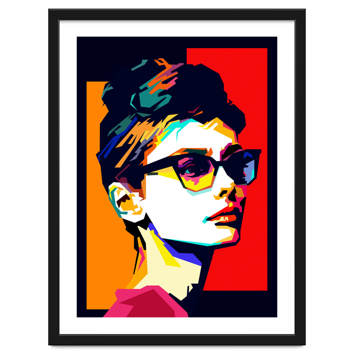 Audrey Hepburn Hollywood Star Pop Art WPAP