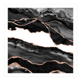 Black & Rose Gold Agate Texture 06  (Print Only) thumbnail