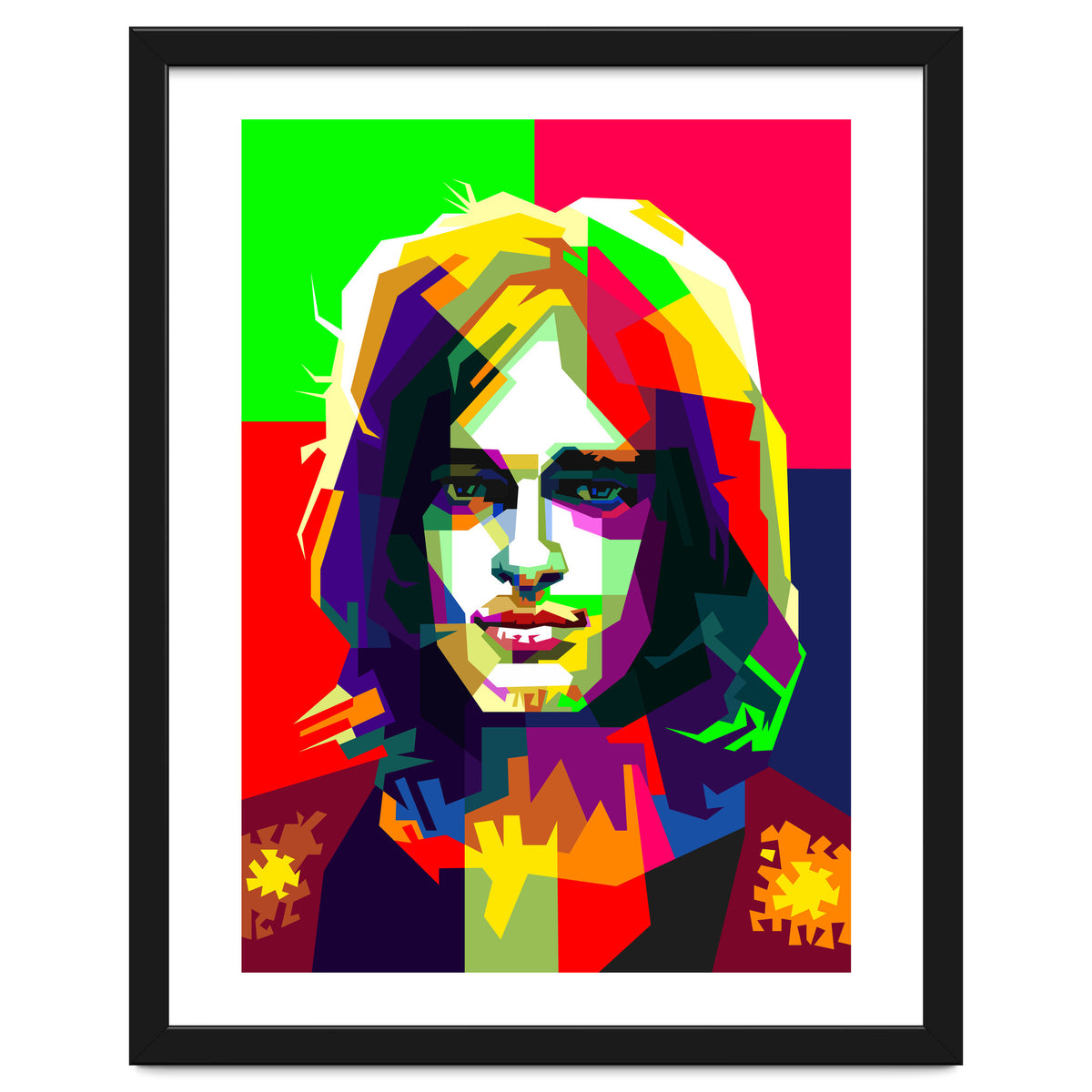 David Gilmour Pink Floyd Classic Rock Art WPAP