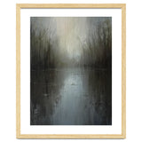 Ethereal Rainy Lake Forest Oil Painting thumbnail