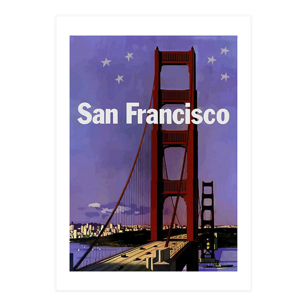 Gold Gate at Night, San Francisco (Print Only)