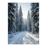 Serene Winter Wonderland Forest Road (Print Only) thumbnail