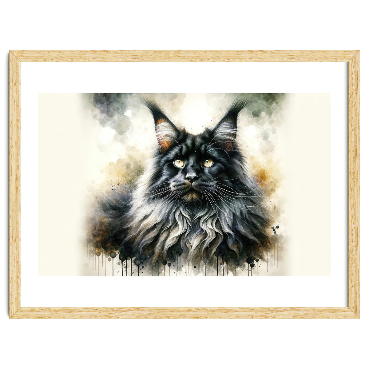 Majestic Long Haired Cat Portrait