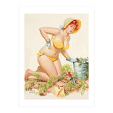 Beautiful Chubby Girl In The Garden (Print Only) thumbnail