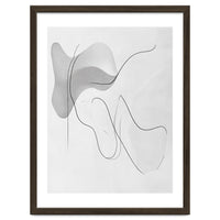 Abstract Black And White Flowing Lines And Shapes