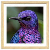 Vibrant Purple Bird With Water Droplets thumbnail