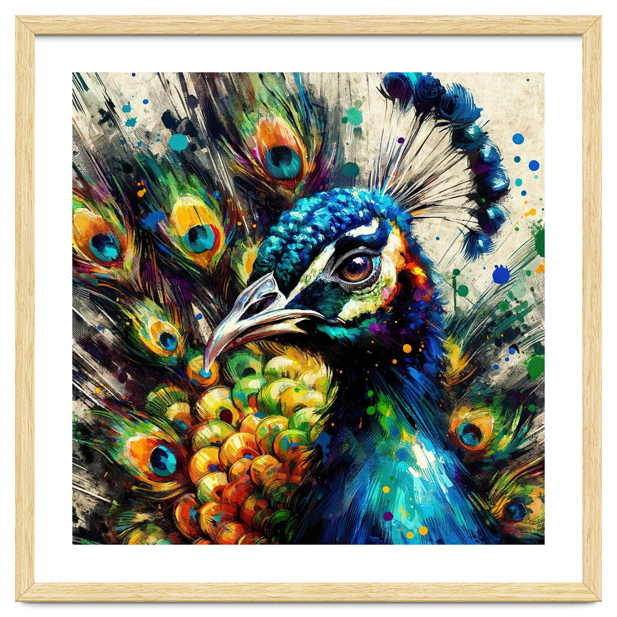 Vibrant Peacock Portrait