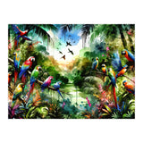 Watercolor Tropical Birds In The Jungle (Print Only) thumbnail