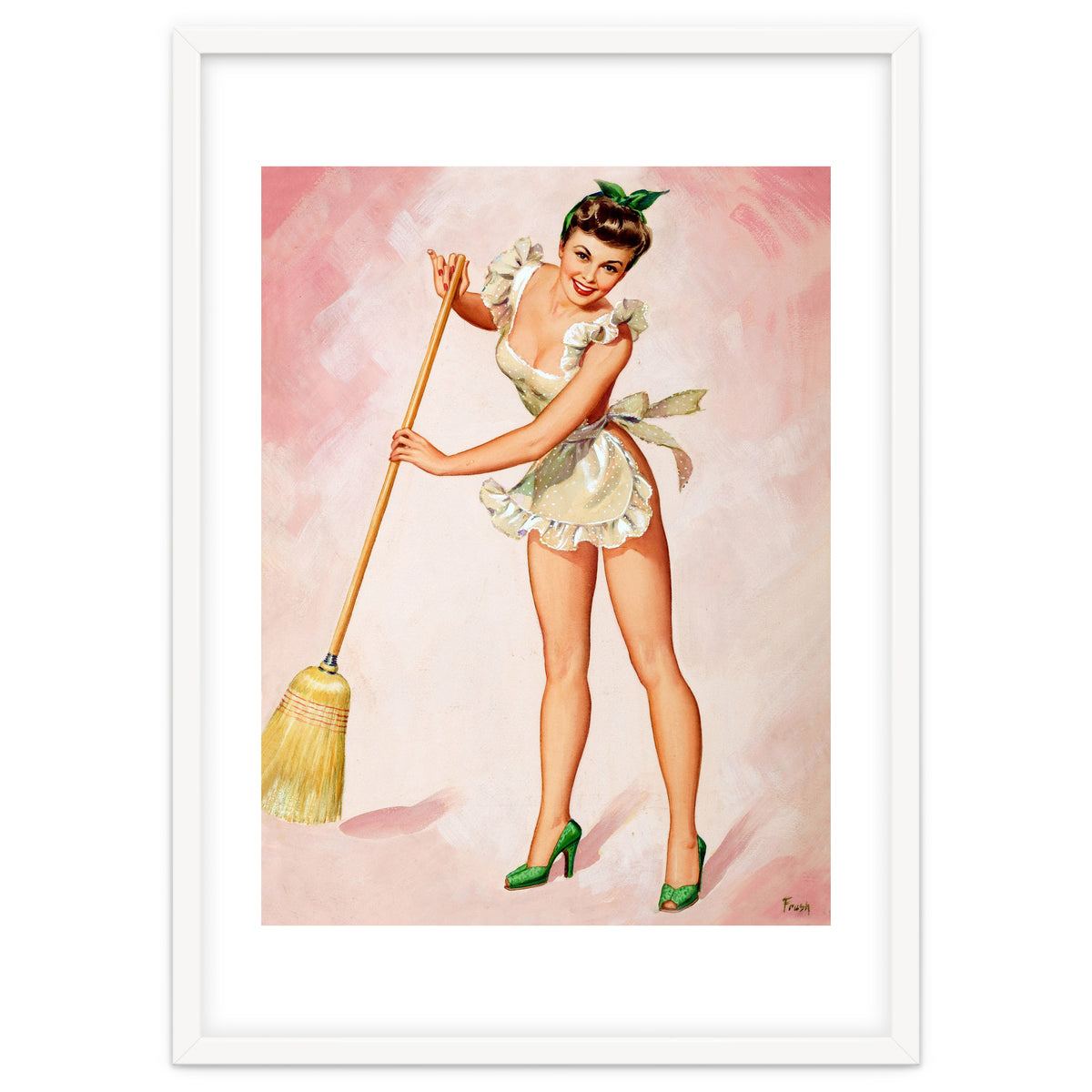 Sexy Pinup Mate On The Work