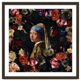 Girl With Pearl Earring And Flowers thumbnail