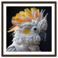 Close Up Of A Cockatoo Parrot With Yellow Crest