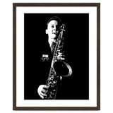 Stan Getz American Jazz Saxophonist in Grayscale thumbnail