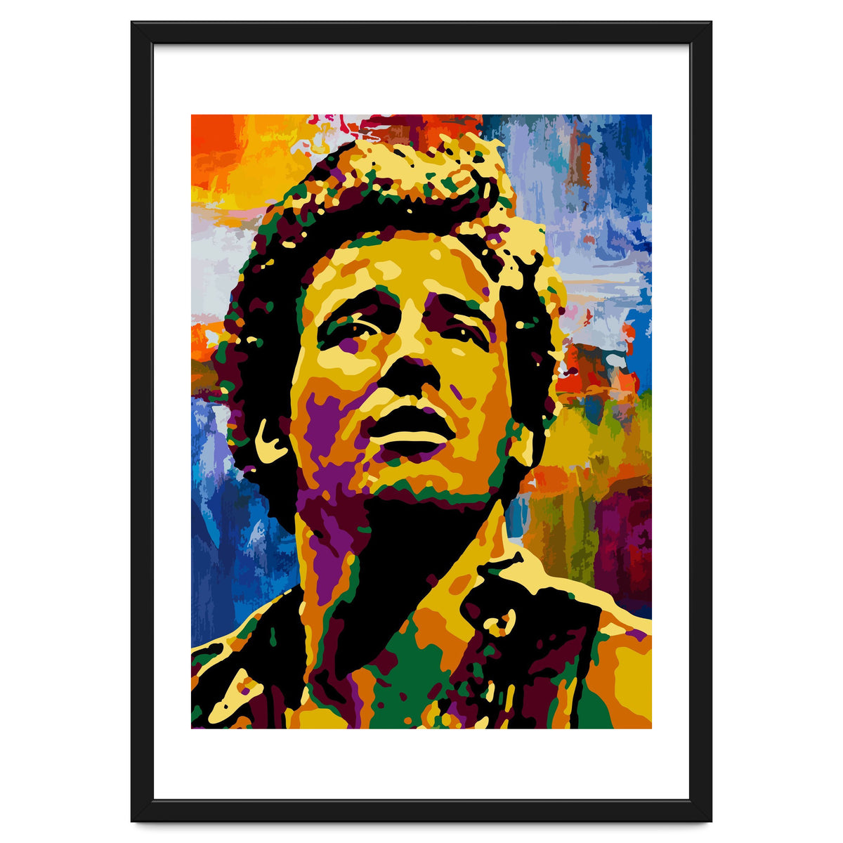 Bruce Springsteen Colorful abstract