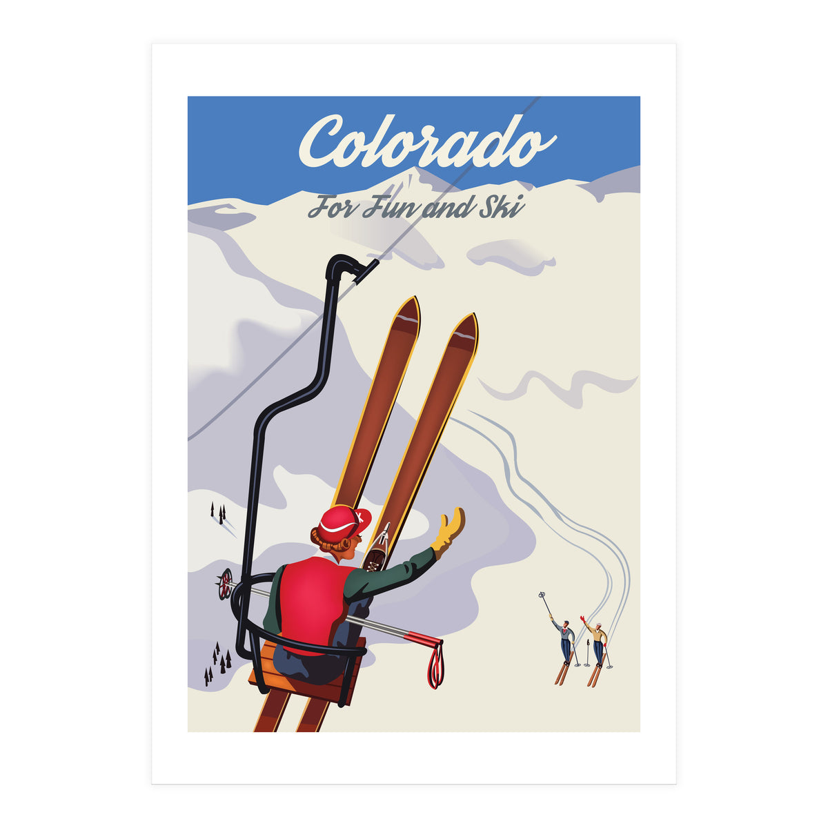 Colorado For Fun And Ski (Print Only)