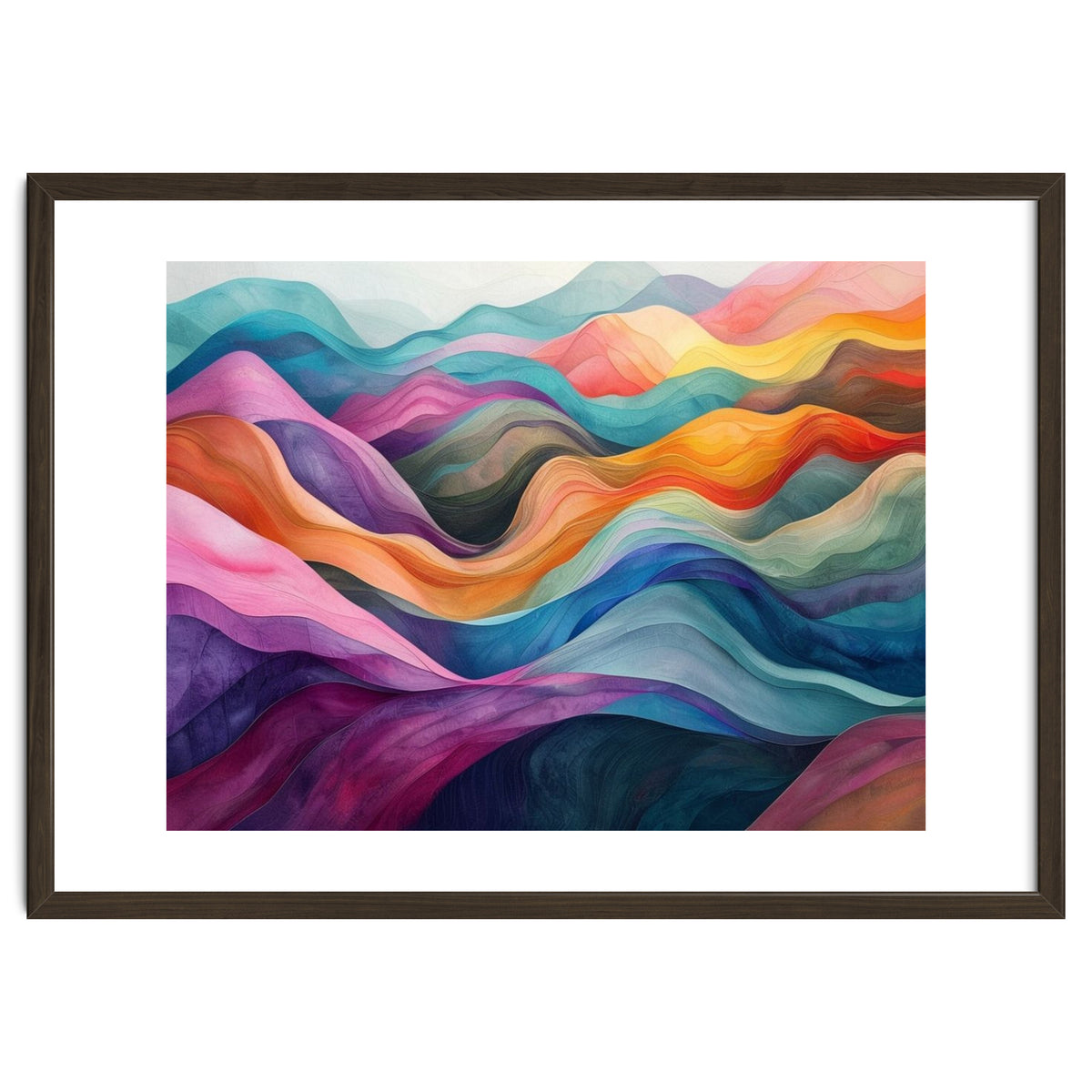 Colorful Abstract Wavy Landscape