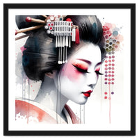 Crimson Kanzashi Modern Geisha