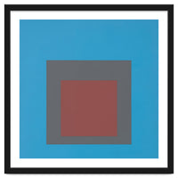 JOSEF ALBERS - HOMAGE TO THE SQUARE, BLUE, DARK RED