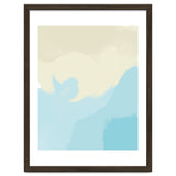 Mellow, Abstract Powder Blue Pastel Pearl Painting, Modern Simple Minimal Waves thumbnail