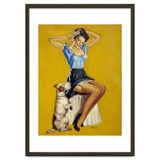 Pinup Woman Posing With Her Dog thumbnail