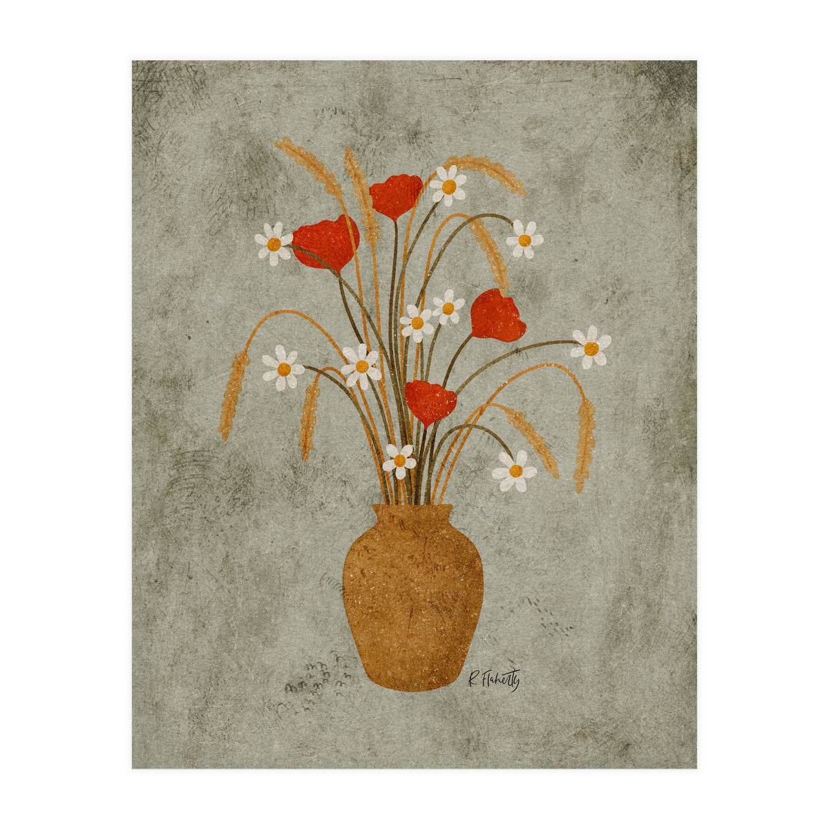Harvest Floral Vase (Print Only)