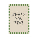 What’s For Tea, Cute Kitchen Quote Print, Playful Wall Art for Dining Spaces (Print Only) thumbnail