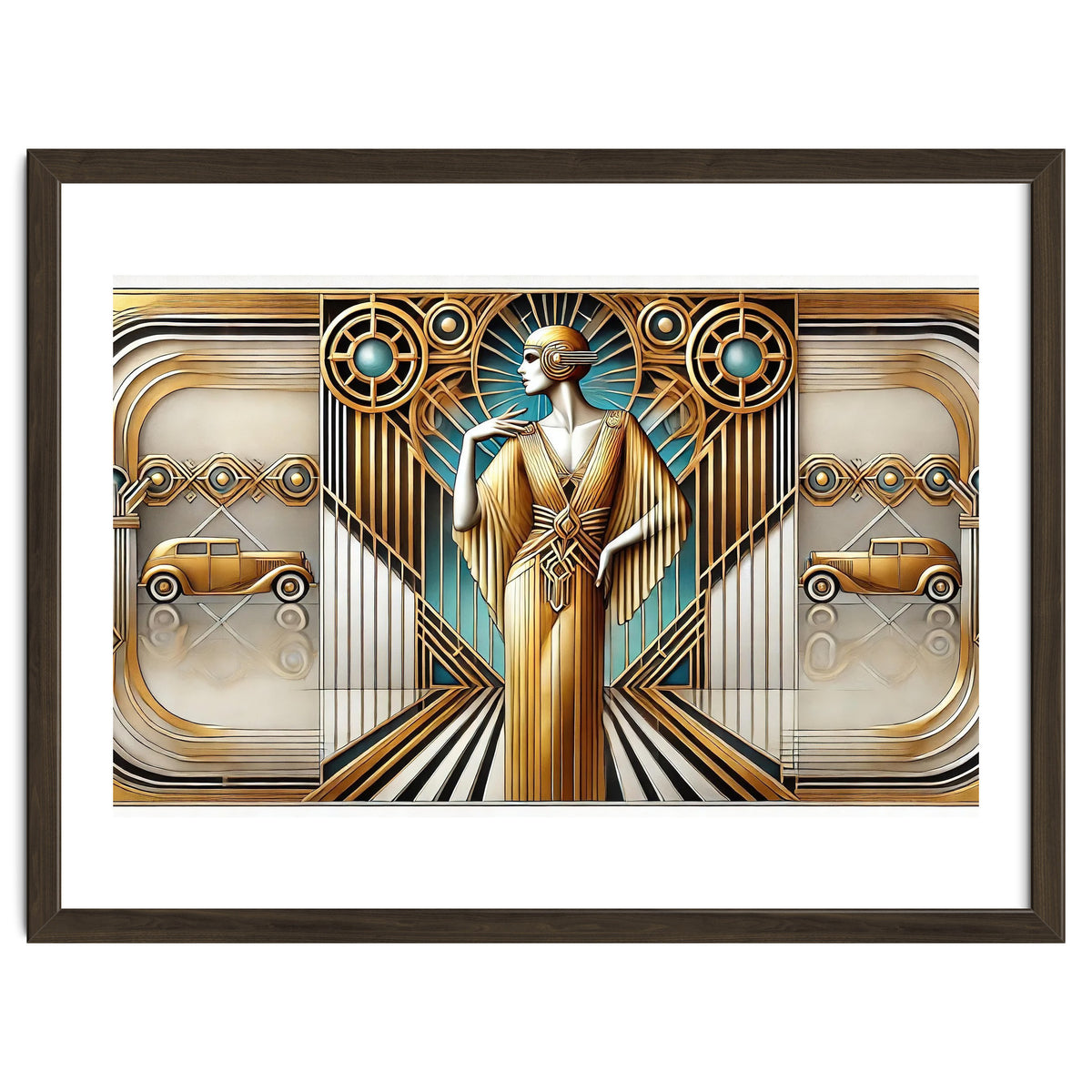 Gatsby Woman Art Deco Scene