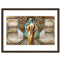 Gatsby Woman Art Deco Scene