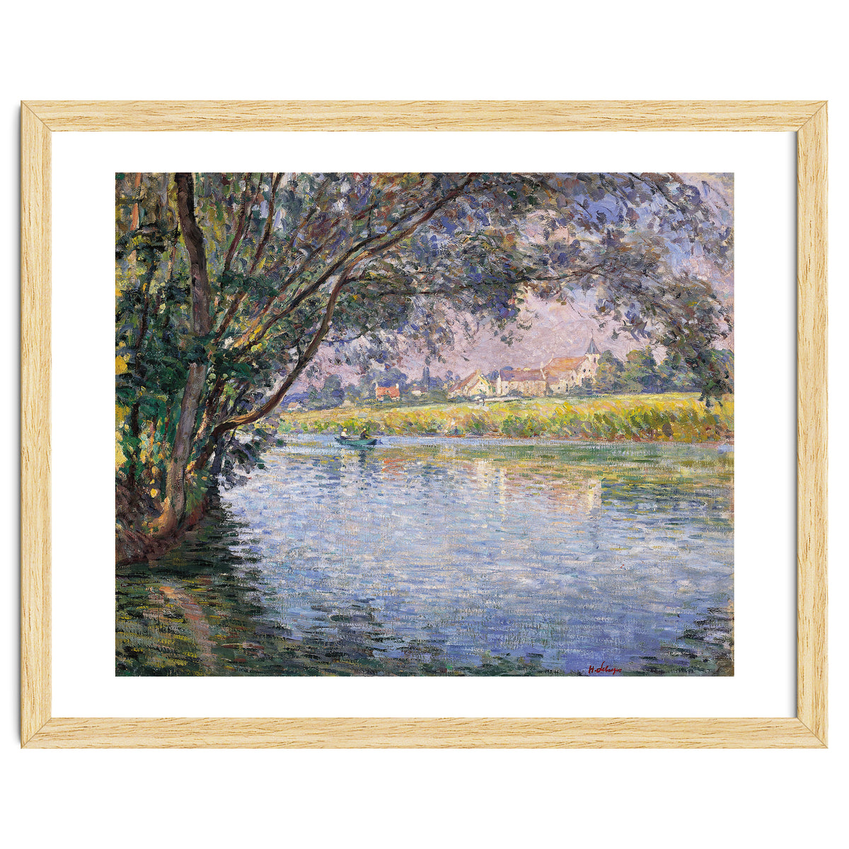 Henri Lebasque (Champigné, 1865-Le Cannet, 1937). Banks of the RIver Marne near Montévrain (ca. 1...