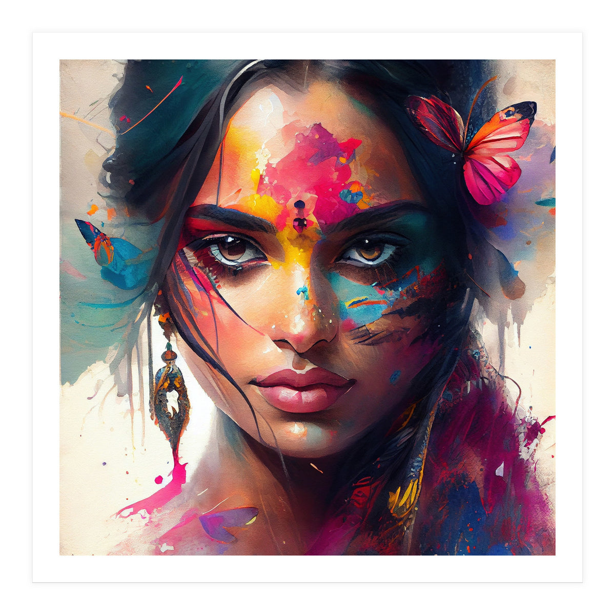 Festival Glow Hindu Portrait (Print Only)