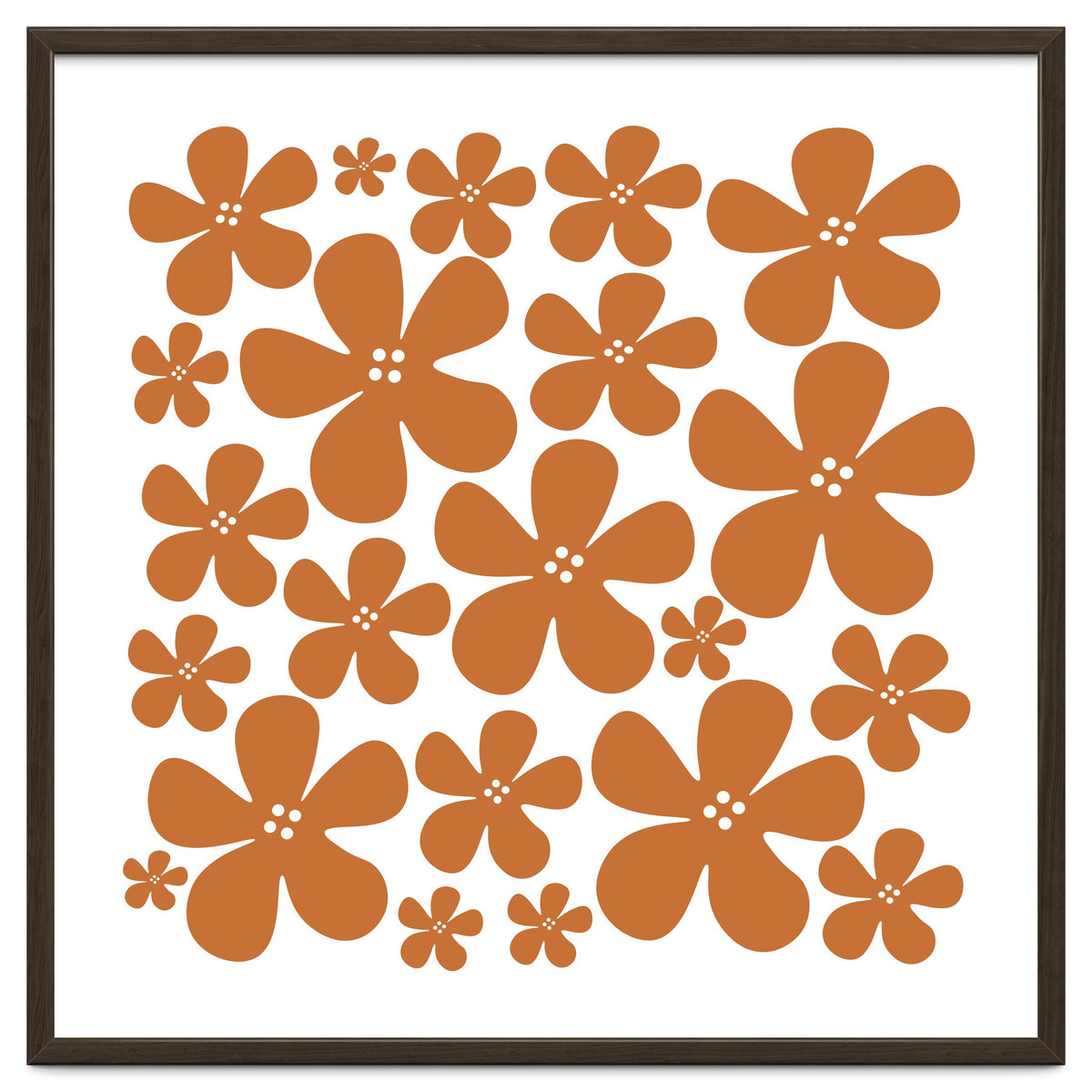 Brown Flowers Pattern